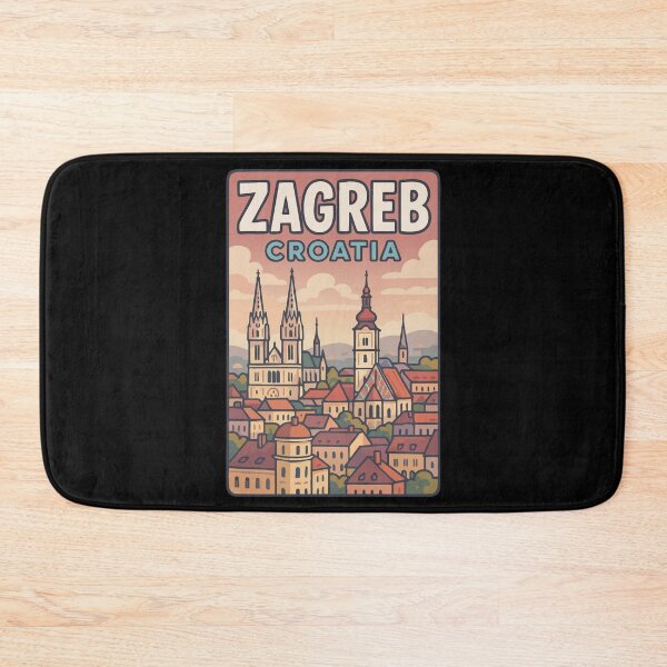 Item preview, Zagreb Croatia Travel Pastel designed and sold by TomFrontierArt.