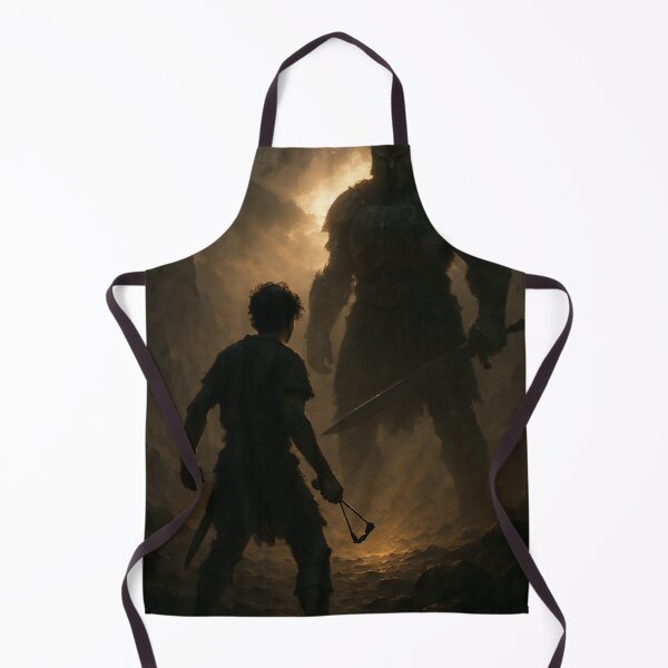 Item preview, The Moment Before the Strike – David vs Goliath, Biblical Art designed and sold by mariannrina.