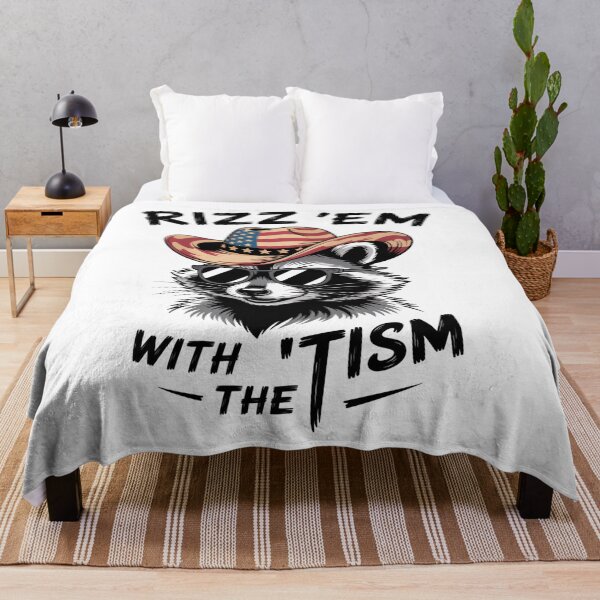 Item preview, Rizz Em With The Tism Raccoon Autism Awareness Support designed and sold by Veroniadic.