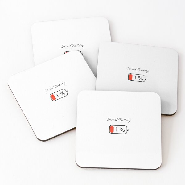 Item preview, Social battery: 1% designed and sold by ArtByEwa.
