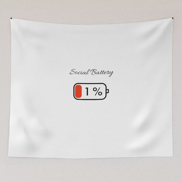 Item preview, Social battery: 1% designed and sold by ArtByEwa.
