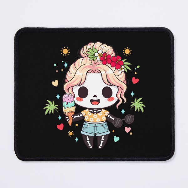 Item preview, Summer Skeleton Girl | Cute Kawaii Chibi Tropical Skeleton Design designed and sold by ColorSplash123.