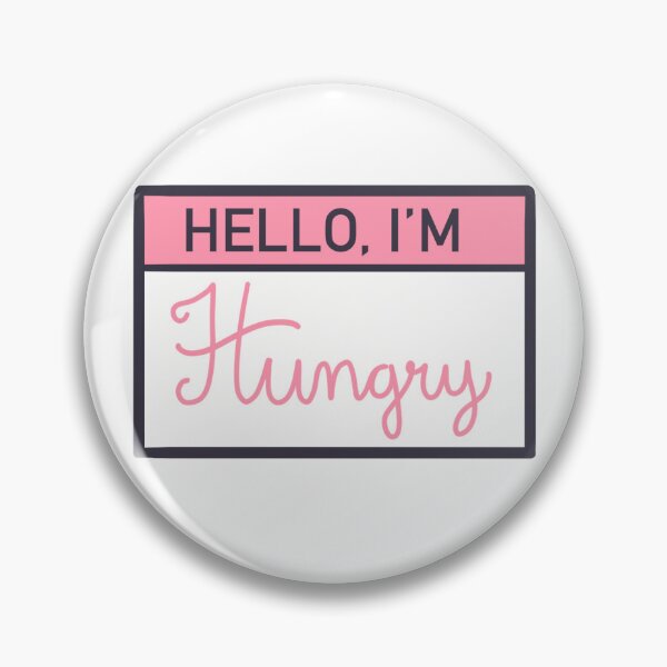 Item preview, Hello I’m Hungry | Fun Name Tag Design designed and sold by Aenemixx.