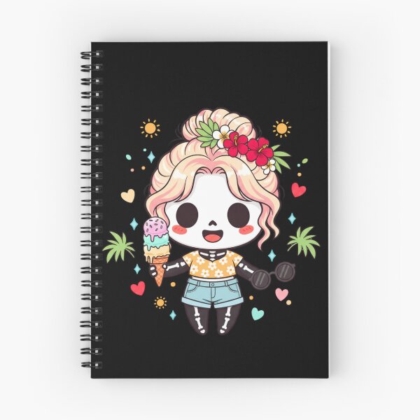 Item preview, Summer Skeleton Girl | Cute Kawaii Chibi Tropical Skeleton Design designed and sold by ColorSplash123.