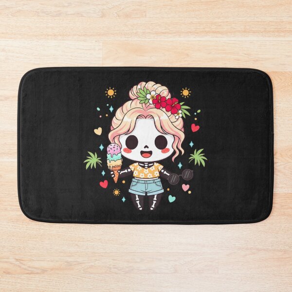 Item preview, Summer Skeleton Girl | Cute Kawaii Chibi Tropical Skeleton Design designed and sold by ColorSplash123.