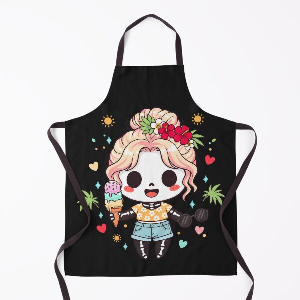 Item preview, Summer Skeleton Girl | Cute Kawaii Chibi Tropical Skeleton Design designed and sold by ColorSplash123.