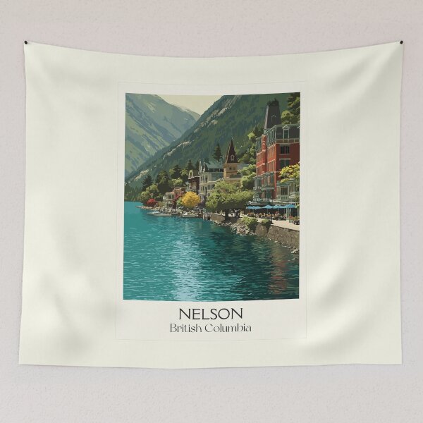 Item preview, Nelson British Columbia | Kootenay Lake Heritage Town Art designed and sold by TuncGK.