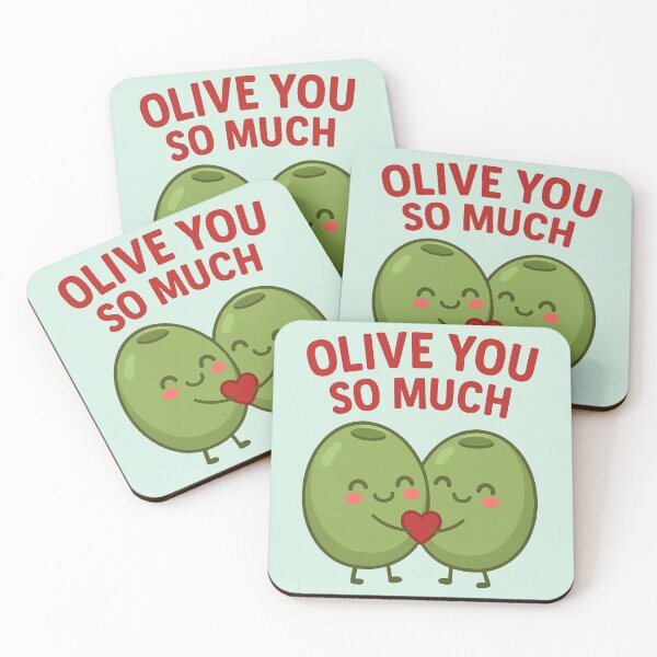Item preview, Olive You So Much – Cute Kawaii Olives Funny Romantic Food Pun Design designed and sold by Dezpro.