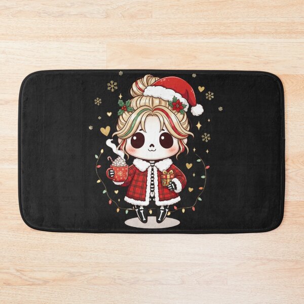 Item preview, Cozy Christmas Skeleton Girl | Cute Kawaii Chibi Skeleton Holiday Design designed and sold by ColorSplash123.