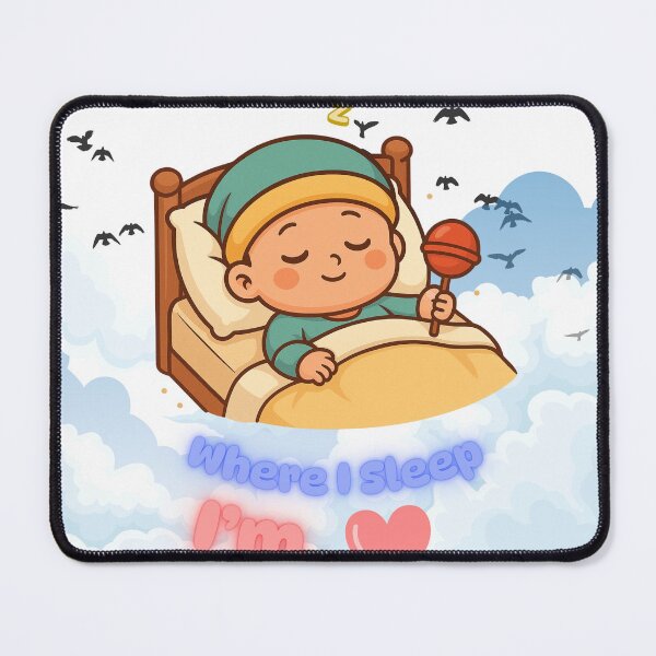 Item preview, Where I Sleep, I’m Loved – Cute Bedtime Kawaii Illustration designed and sold by LittlePopsieCo.