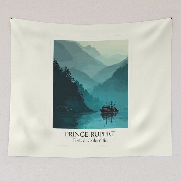 Item preview, Prince Rupert British Columbia | Misty Northern Port Art designed and sold by TuncGK.