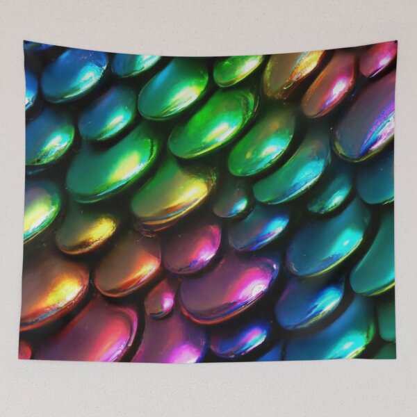 Item preview, Rainbow, multicolored chrome, dragon scales, ultra close up, ultra, realistic, photo,  designed and sold by gulka8.