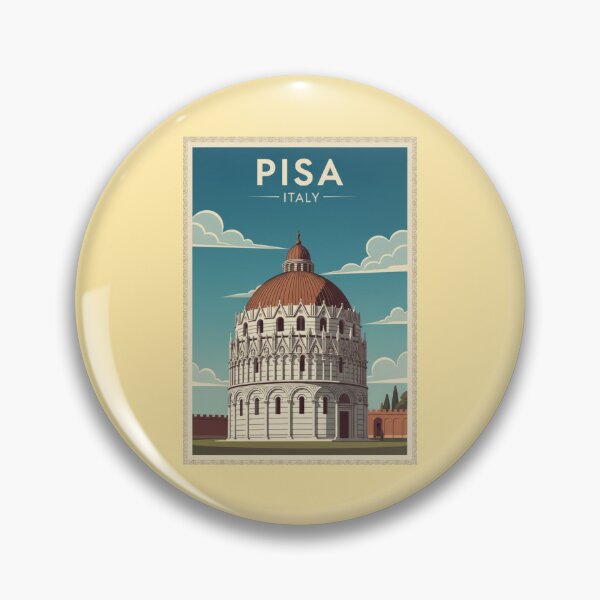 Artikelvorschau, Vintage-Reisekunst aus Pisa – Baptisterium – Italien entworfen und verkauft von Wanderprintt.