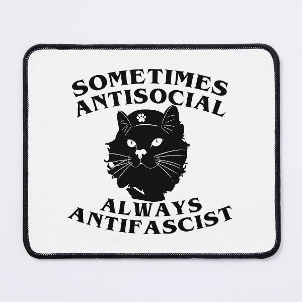 Item preview, Sometimes antisocial always antifascist designed and sold by remerasnerdas.