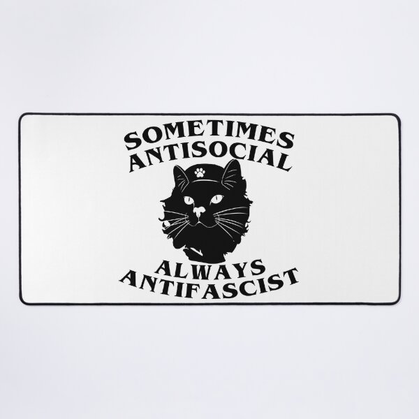 Item preview, Sometimes antisocial always antifascist designed and sold by remerasnerdas.