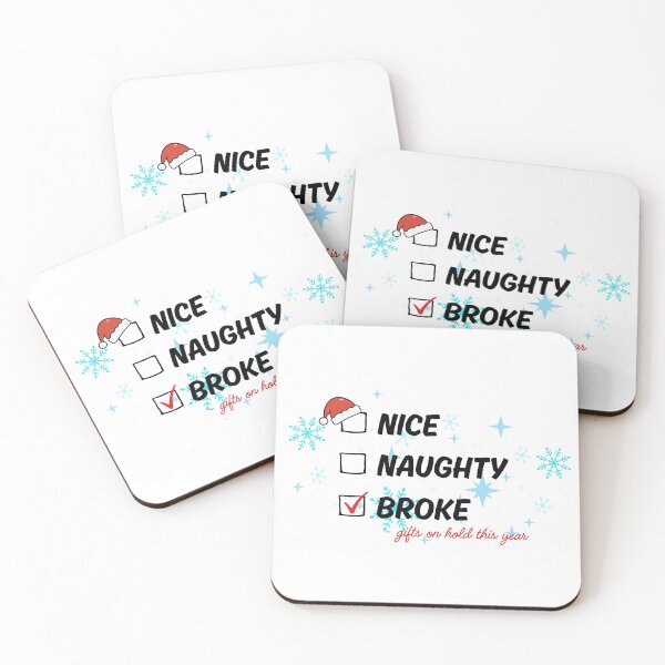 Item preview, Nice Naughty Broke Christmas Funny Checklist designed and sold by GrafTeesLab.