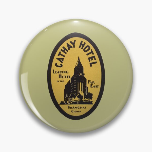 Item preview, Cathay Hotel (Shanghai, China) Vintage Luggage Label designed and sold by FutureTraveller.