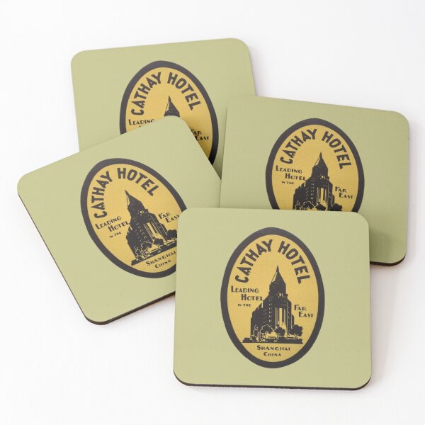 Item preview, Cathay Hotel (Shanghai, China) Vintage Luggage Label designed and sold by FutureTraveller.