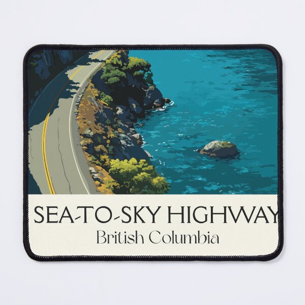 Item preview, Sea to Sky Highway BC | Coastal Mountain Drive Art Print designed and sold by TuncGK.