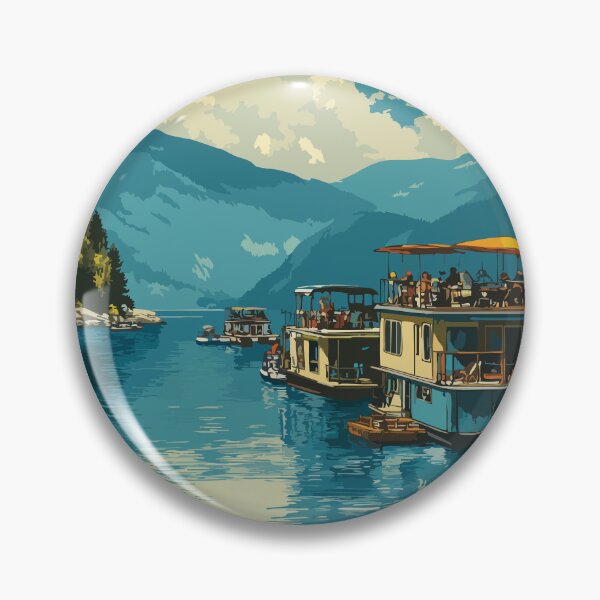 Item preview, Shuswap Lake British Columbia | Houseboating Paradise Art designed and sold by TuncGK.