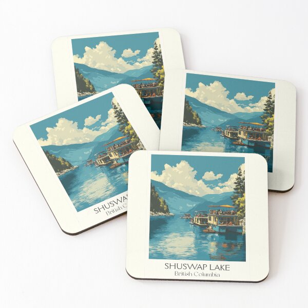 Item preview, Shuswap Lake British Columbia | Houseboating Paradise Art designed and sold by TuncGK.