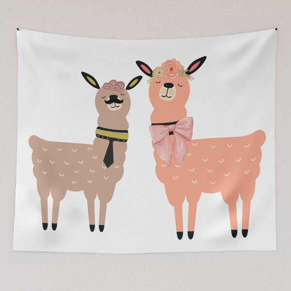 Item preview, A cute couple of llamas designed and sold by CaseMastery.