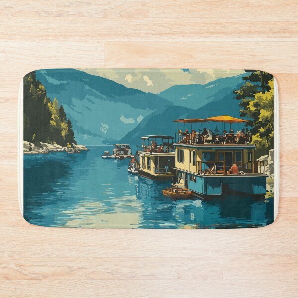 Item preview, Shuswap Lake British Columbia | Houseboating Paradise Art designed and sold by TuncGK.