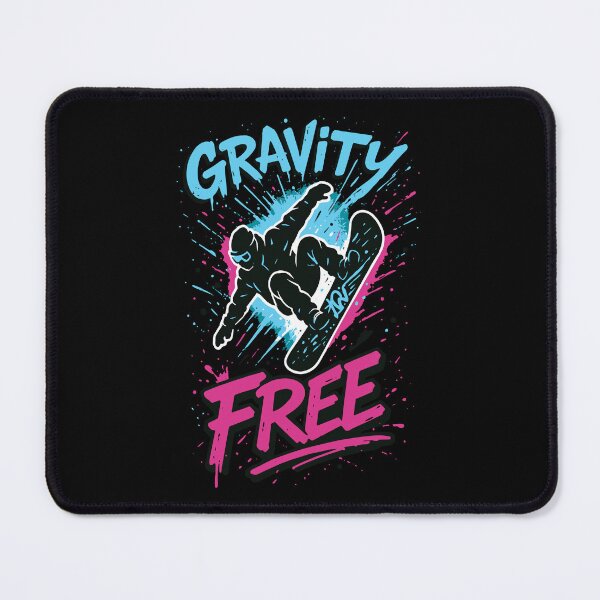 Item preview, Gravity Free – Neon Snowboarder Extreme Sports designed and sold by SnappyPNG.