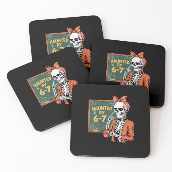 Item preview, Haunted By 6 7 Teacher Halloween Skeleton  designed and sold by MaryoKing.