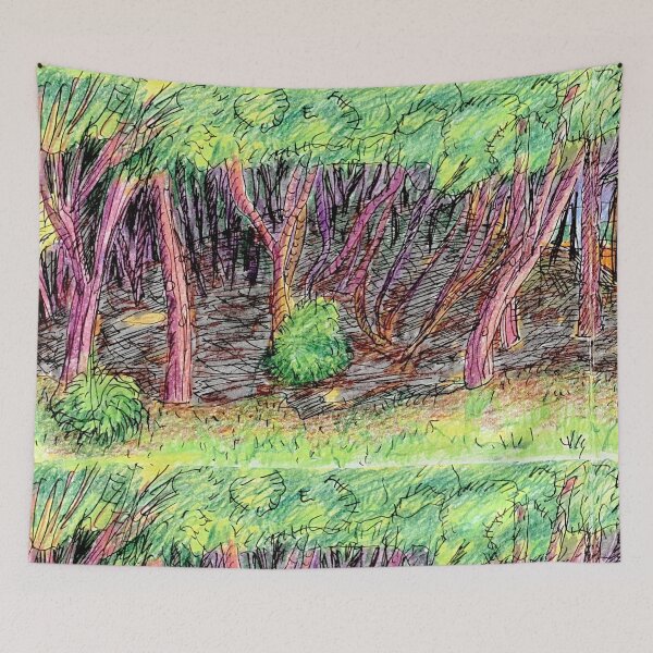 Item preview, dense garden of pine trees designed and sold by Tereza Pilar  Art.
