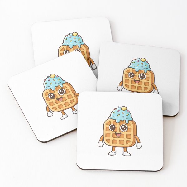 Item preview, Kawaii Waffle with Ice Cream – Cute and Delicious Drawing designed and sold by drchzak.