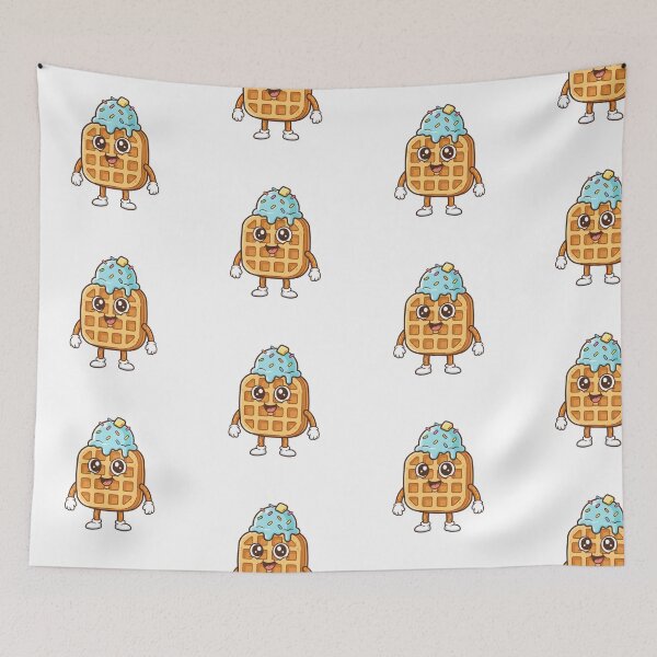 Item preview, Kawaii Waffle with Ice Cream – Cute and Delicious Drawing designed and sold by drchzak.