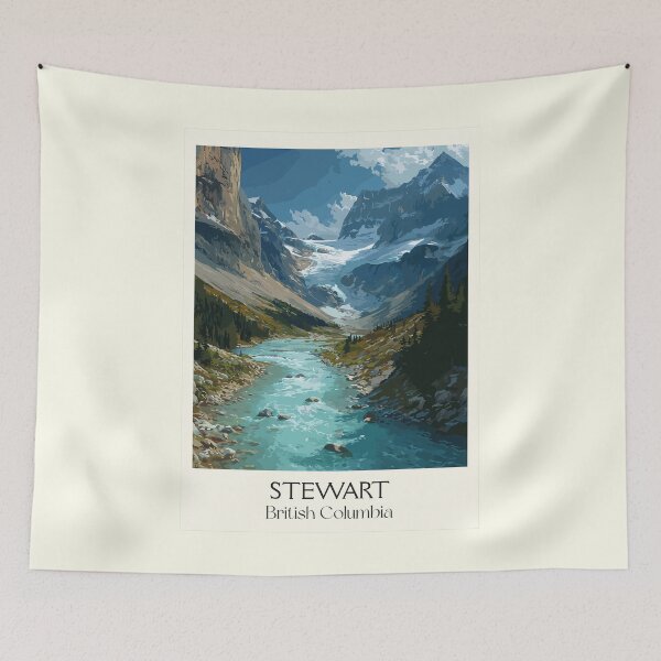 Item preview, Stewart British Columbia | Misty Glacial Valley Art Print designed and sold by TuncGK.