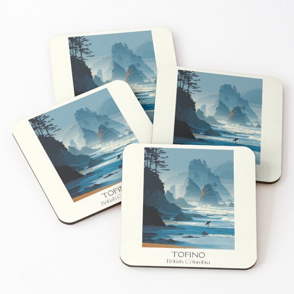 Item preview, Tofino British Columbia | West Coast Surf Town Art Print designed and sold by TuncGK.