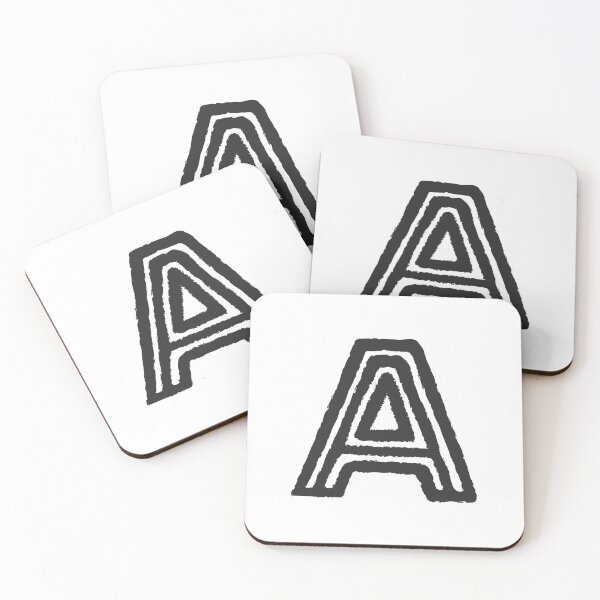 Item preview, Maze Triple-Line Letter A in Matte-Black designed and sold by uncoXab.