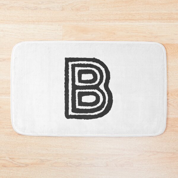 Item preview, Maze Triple-Line Letter B in Matte-Black designed and sold by uncoXab.
