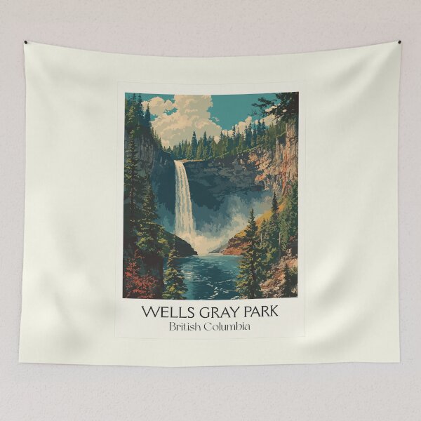 Item preview, Wells Gray Provincial Park | "Canada's Waterfall Park" Art designed and sold by TuncGK.