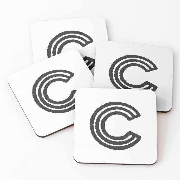 Item preview, Maze Triple-Line Letter C in Matte-Black designed and sold by uncoXab.