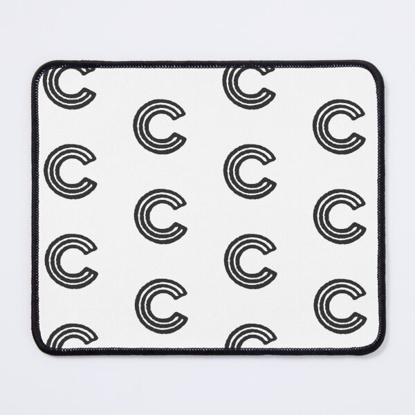 Item preview, Maze Triple-Line Letter C in Matte-Black designed and sold by uncoXab.