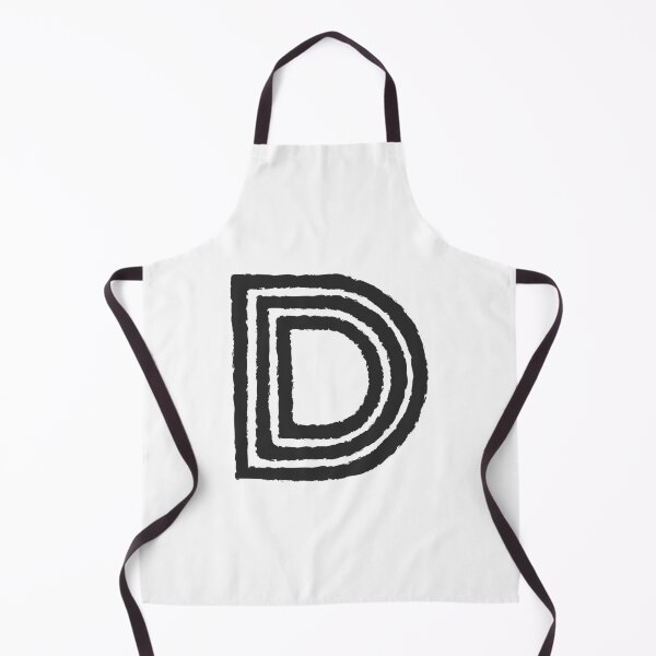 Item preview, Maze Triple-Line Letter D in Matte-Black designed and sold by uncoXab.