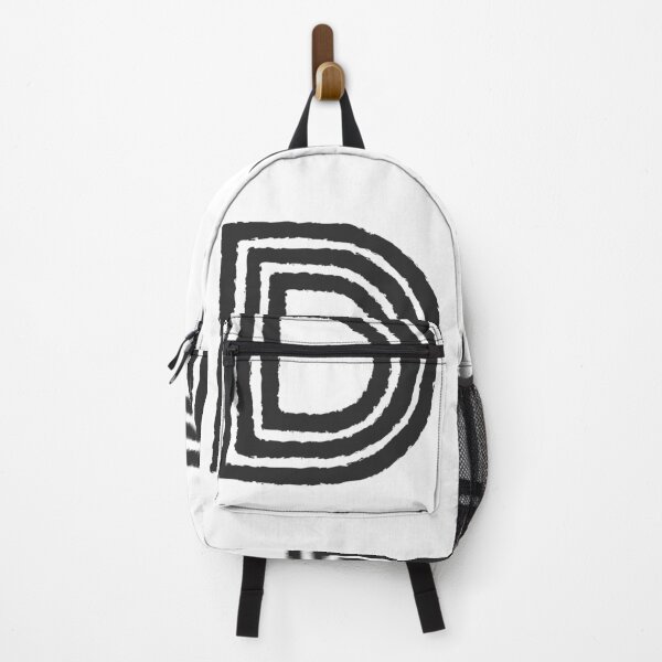 Item preview, Maze Triple-Line Letter D in Matte-Black designed and sold by uncoXab.