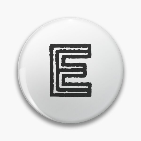 Item preview, Maze Triple-Line Letter E in Matte-Black designed and sold by uncoXab.