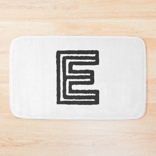 Item preview, Maze Triple-Line Letter E in Matte-Black designed and sold by uncoXab.