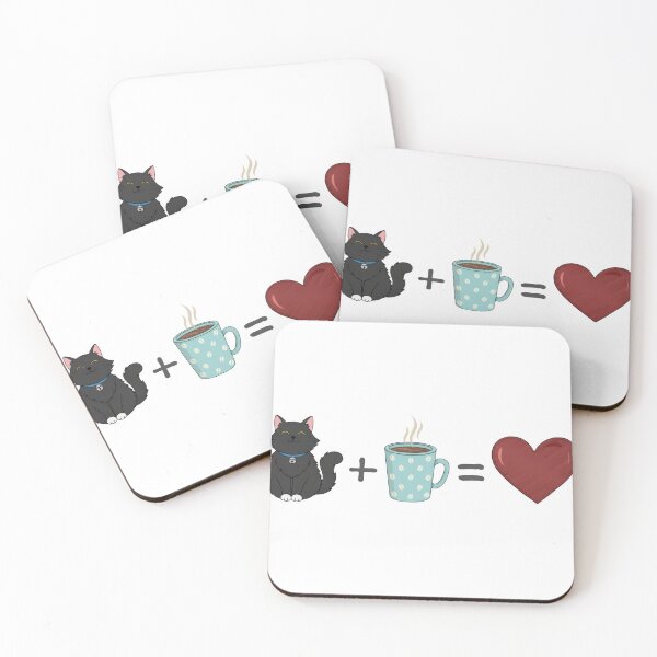 Item preview, Cute Fluffy Black Cat Coffee Mug Textured Love Heart designed and sold by zoughlal.