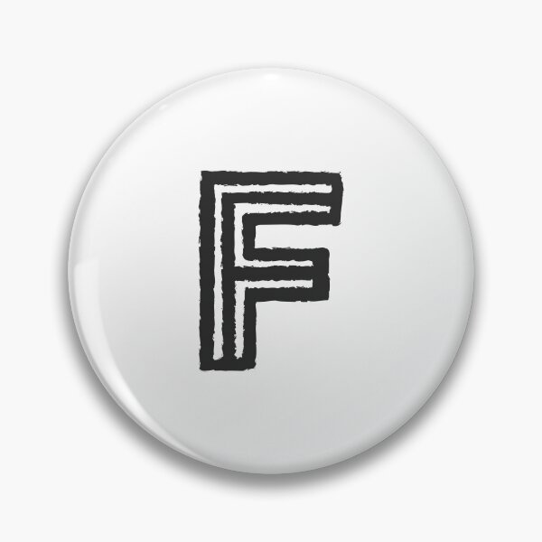 Item preview, Maze Triple-Line Letter F in Matte-Black designed and sold by uncoXab.
