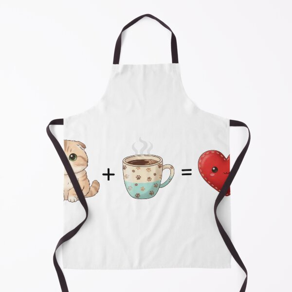 Item preview, Adorable Scottish Fold Kitten with Mug and Plushie Heart designed and sold by zoughlal.