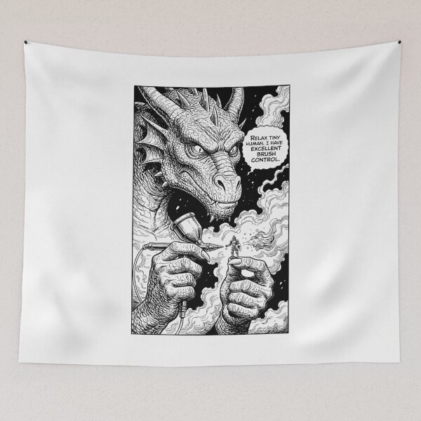 Item preview, Miniature Painting Fantasy Dragon Funny RPG Mini Painter designed and sold by GrandeDuc.
