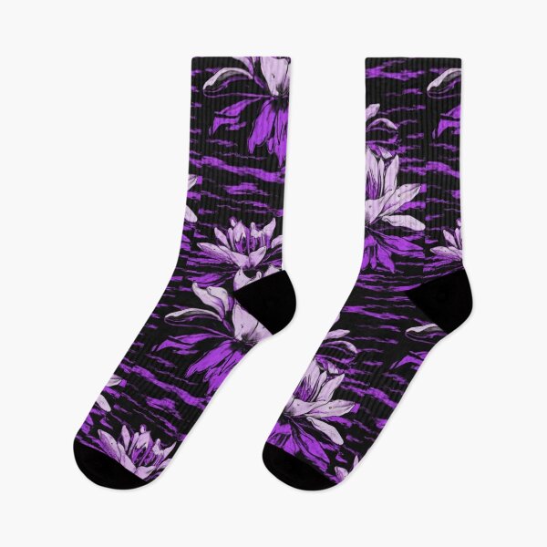 Item preview, background, typography, photo, poster, film, illustration, Fluorescent purple lilies Monochrome image, illustration, graffiti designed and sold by gulka8.