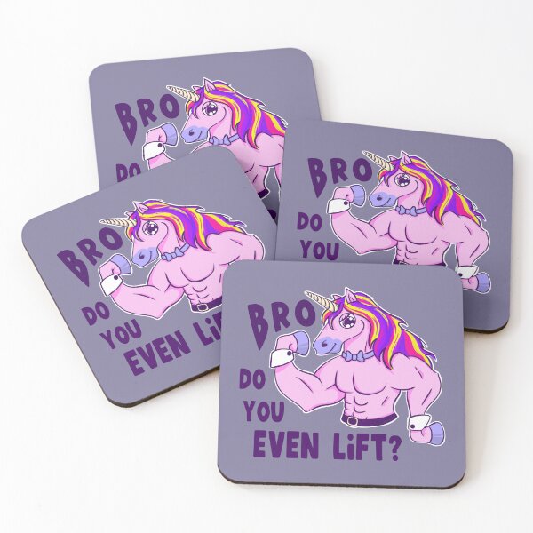 Item preview, buff sassy cartoon unicorn | Bro, do you even lift? designed and sold by kawaicherrypi.