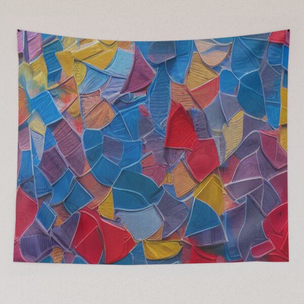 Item preview, Abstract In Time Multi-color geometric shapes ying yang symbol  designed and sold by Davisdazzling.